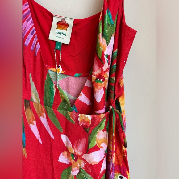 Farm Rio Floral Print Midi Length Dress w/ Tags sz S - Picture 4 of 5